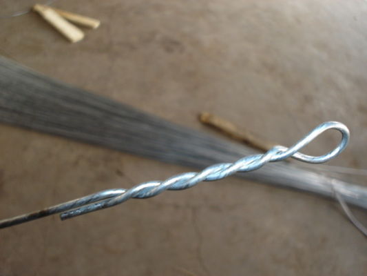 Construction Binding Loop Tie Iron Wire , SAE1006 / SAE1008 Cold Plated Iron Wire