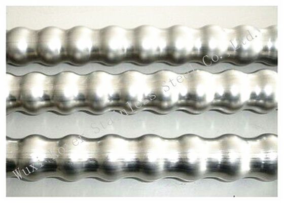 Bright Annealing Corrugated Stainless Steel Pipe TP321 19mm x 1.2mm SS Threaded Tube